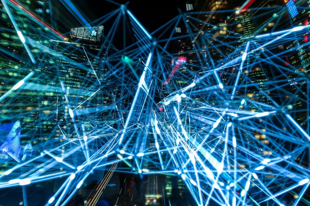 visual representation of data patterns found using AI in law enforcement